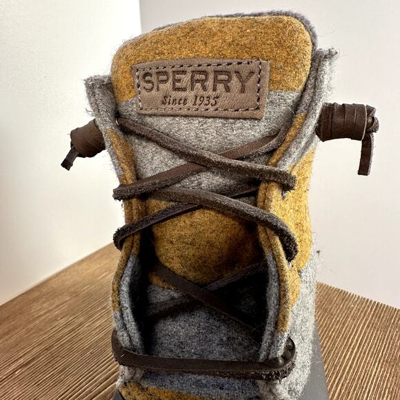 Sperry Saltwater Wool Embossed Duck Boot Womens 6M STS84373 Utility Gorpcore - Picture 4 of 9